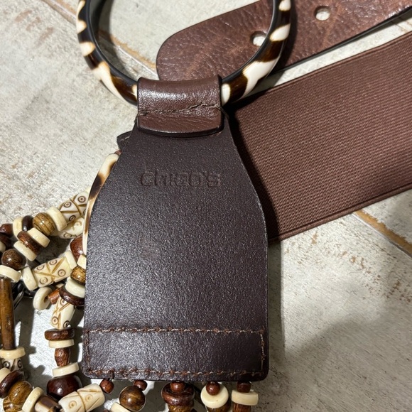 ❤️Chico’s Sacred Tribal Bead Belt-XL-XXL - Picture 3 of 5
